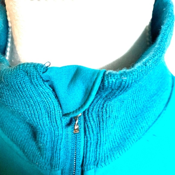 Lululemon Women’s Size 4 Athletica Turquoise Jacket Fall Winter Coat Merino Wool - Picture 10 of 14